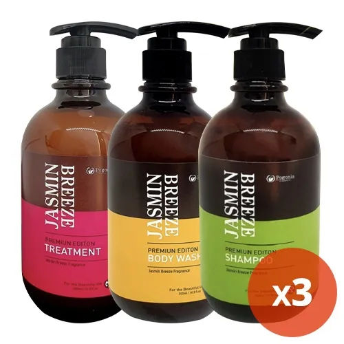 [포고니아] 모링가 자스민 브리즈 헤어/바디용품 500ml x3개 (3종 중 선택) (업체별도 무료배송)