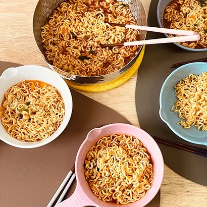 손잡이 앞접시(라면접시) 4PSET (업체별도 무료배송)