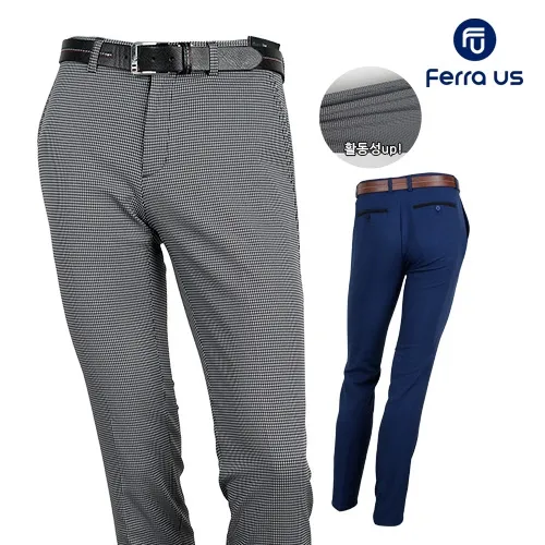 [페라어스] 남성 스판 패션체크 기모 골프 바지 Ferraus-a59 (업체별도 무료배송)