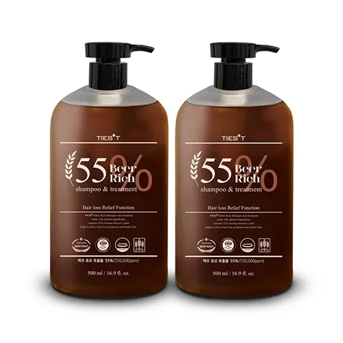 [1+1][티에스트] 맥주효모 탈모 샴푸 비어리치 500ml (탈모증상완화 기능성)(업체별도 무료배송)