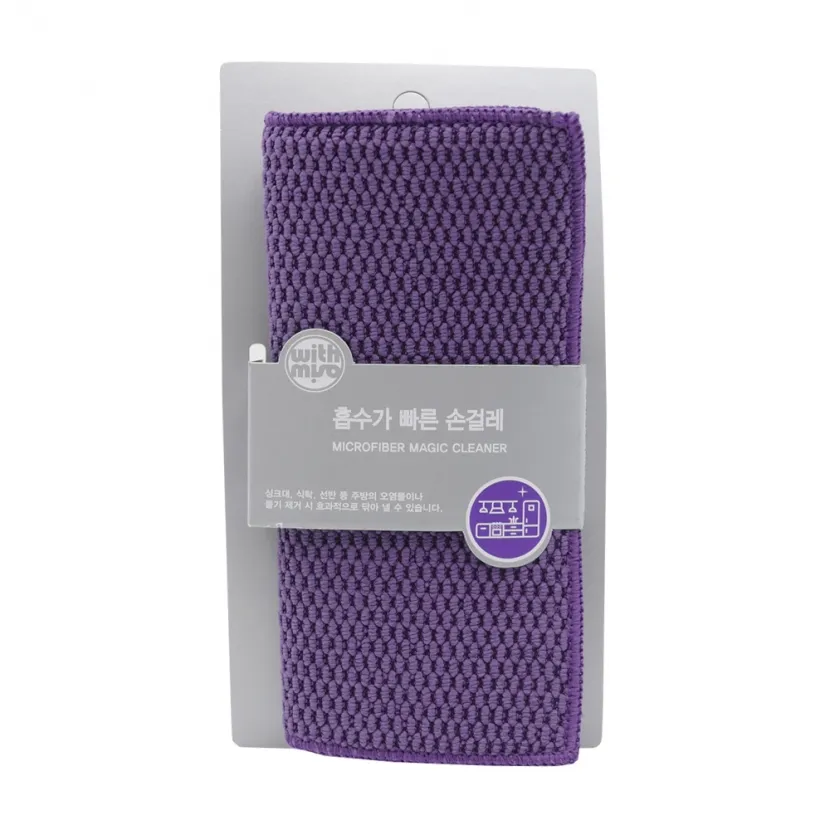 [위드미소] 흡수가 빠른 손걸레 마이크로화이버 원단 다용도 가정 청소용 주방 타월 (업체별도 무료배송)