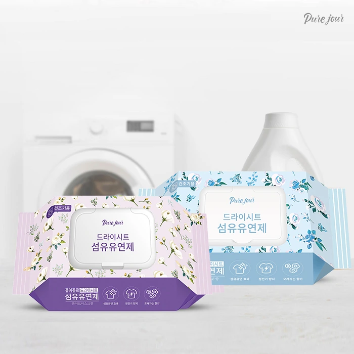 [퓨어주르] 사이즈업 퍼퓸 건조기시트 (60매) (화이트머스크/에이프릴프레시) (2개이상 구매가능) (업체별도 무료배송)