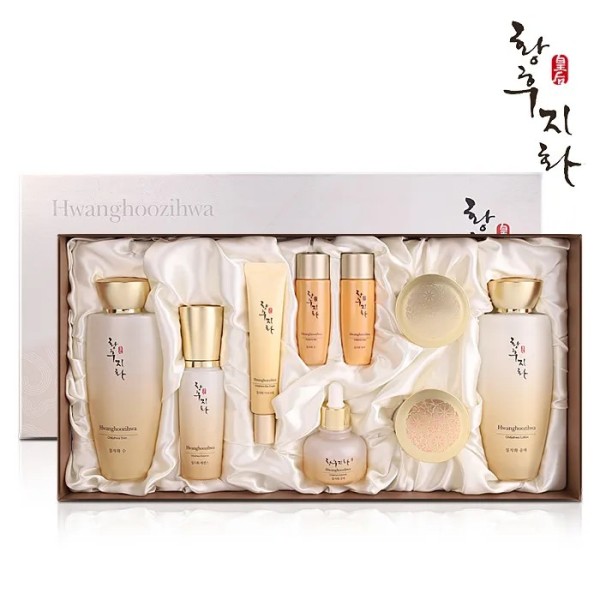 [황후지화] 프리미엄 한방 칠자화 7종 화장품 세트 + 고급쇼핑백 (주름개선 기능성)(업체별도 무료배송)