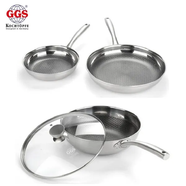 [GGS] 통3중 벌집코팅 헥사곤 IH 스텐 후라이팬 24cm(업체별도 무료배송)