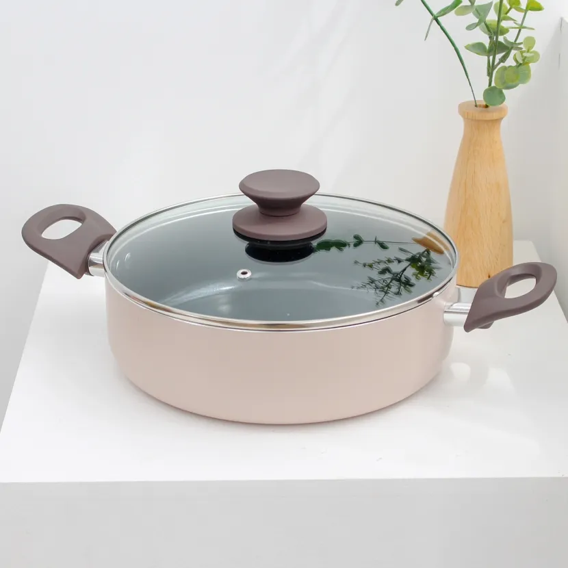 크림팟 IH 인덕션 세라믹 전골냄비 파티웍 24cm (업체별도 무료배송)