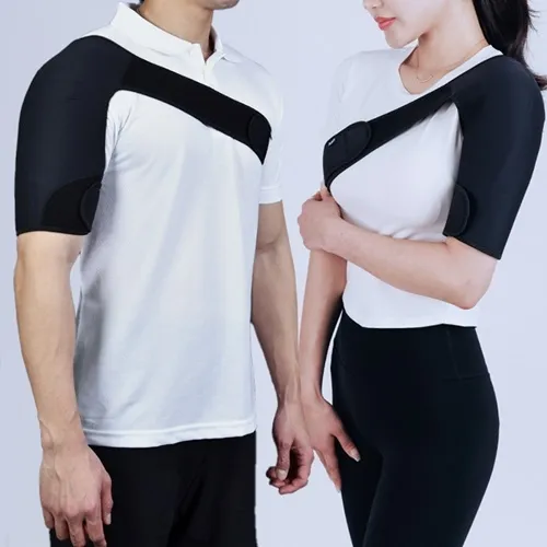 [헬스앤핏불] 체형 맞춤 압박 네오프렌 어깨보호대+황토찜질팩 (업체별도 무료배송)