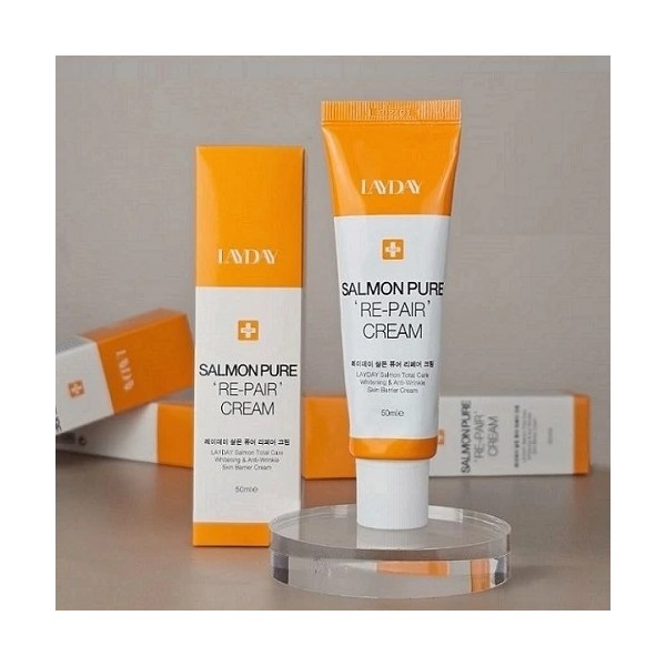 [레이데이] 살몬 퓨어 연어 리페어 크림 50ml x 3개 (미백/주름개선 기능성)(업체별도 무료배송)