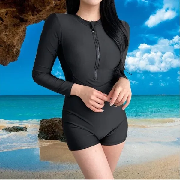 올블랙 전신 래쉬가드 올인원 수영복(L/XL) (업체별도 무료배송)