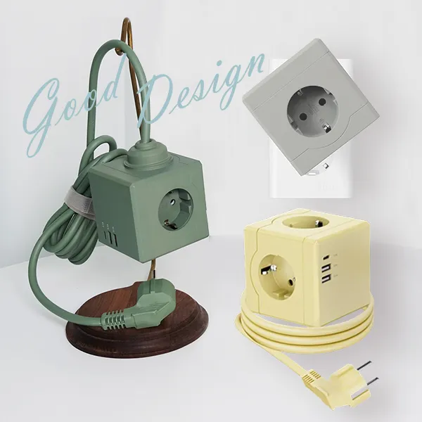 인테리어 굿디자인 에코너 큐브 멀티콘센트 C타입 USB포트 3구 4000W 고용량(업체별도 무료배송)