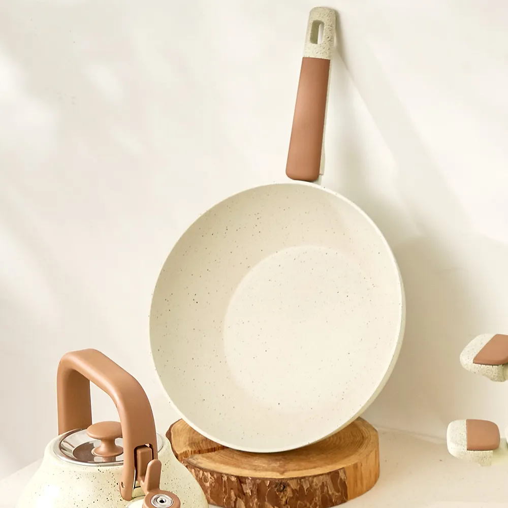 [DELLAGO] 바닐라빈 IH 세라믹 궁중팬 28CM (업체별도 무료배송)