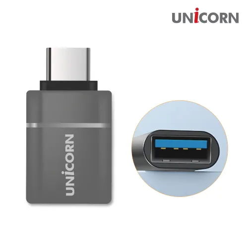 유니콘 USB 3.1 A to C타입 OTG 변환젠더 휴대용 미니컨버터 5G초고속 CT-100A (업체별도 무료배송)