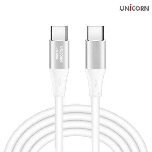 유니콘 C to C 60W 초고속 충전 데이터 케이블 CCP-1M (업체별도 무료배송)
