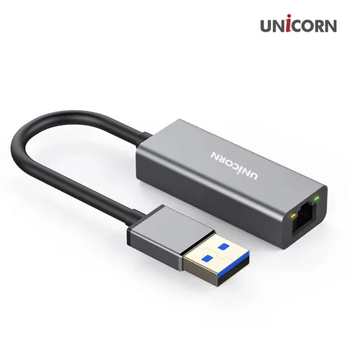 [유니콘] USB3.1 Gen1 A타입 GIGA 유선랜카드 1Gbps 알루미늄바디 CLAN-1000GA (업체별도 무료배송)