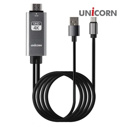 유니콘 C타입 HDMI 미러링 케이블 스마트폰 동시 충전 TM-MHL-9000C (업체별도 무료배송)