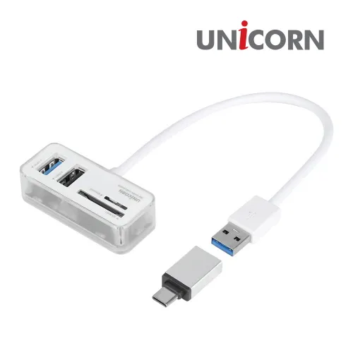 유니콘 USB3.0 멀티 카드리더기 A타입 C타입젠더 겸용 TH-500CR (업체별도 무료배송)