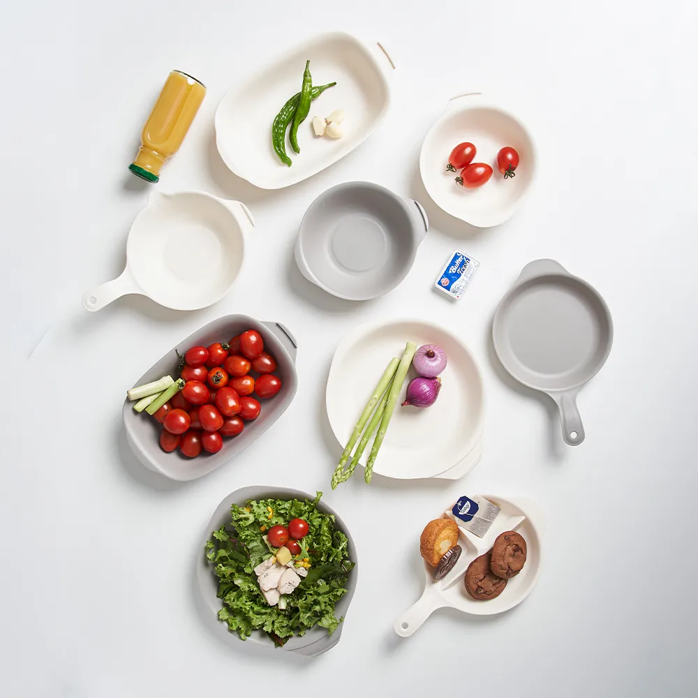 [2P+2P][제이비홈]BPA FREE 국내생산 포레 시리얼볼/파스타볼/오벌사각볼/손잡이 접시 3종 (업체별도 무료배송)