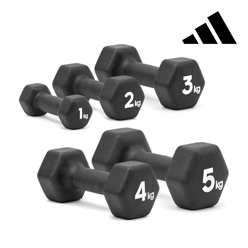 [아디다스] 육각 아령 1kg 2kg 3kg 4kg 5kg 세트 덤벨 홈트 홈트레이닝 근력 운동 기구 용품 상체 (업체별도 무료배송)