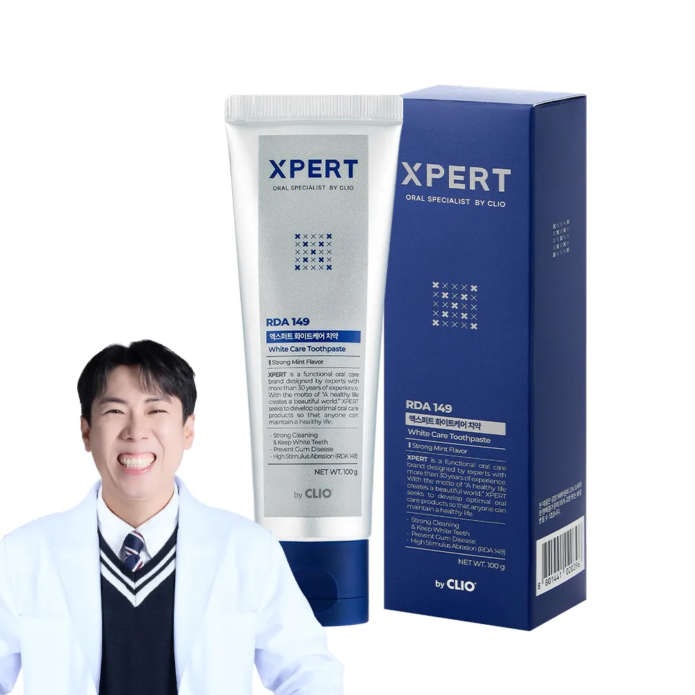 [크리오] 엑스퍼트 화이트케어 치약 100g 3개/6개 (업체별도 무료배송)