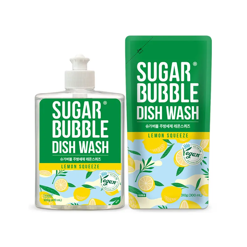[슈가버블] 레몬스퀴즈 주방세제 470ml 1개 + 300ml 1개 (업체별도 무료배송)