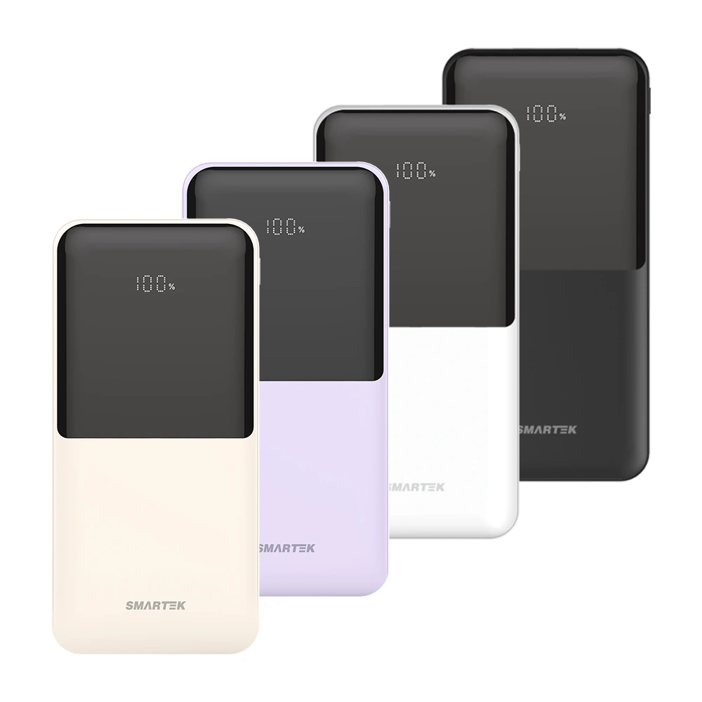 [스마텍] LED 3포트 여행용 고속 충전 보조배터리 10000 C타입 USB STPB-QB1(업체별도 무료배송)