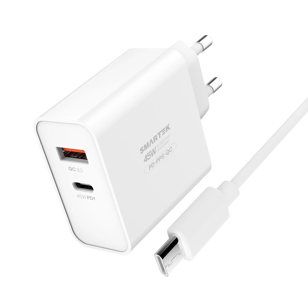 [스마텍] 45W 2포트 C타입 초고속충전기 STQC-PD6000CT (업체별도 무료배송)