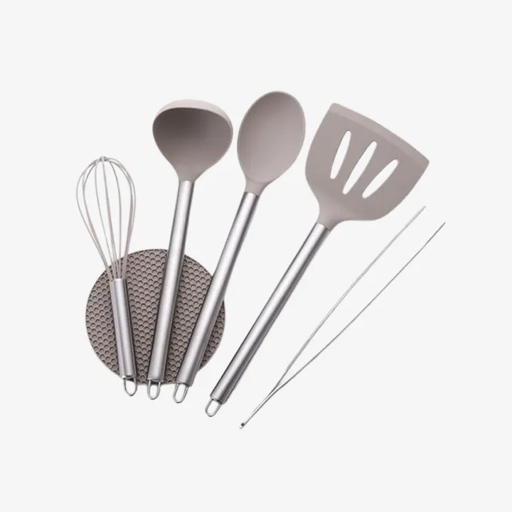 [리빙아트] 멜로우 실리콘 키친툴 조리도구 6종 세트 (업체별도 무료배송)