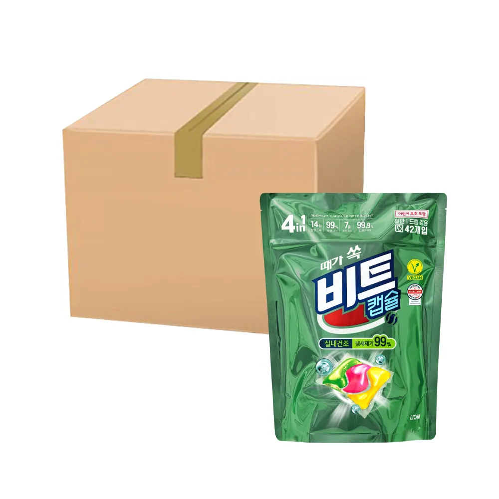 비트 실내건조 캡슐세제 42입 8개 (업체별도 무료배송)