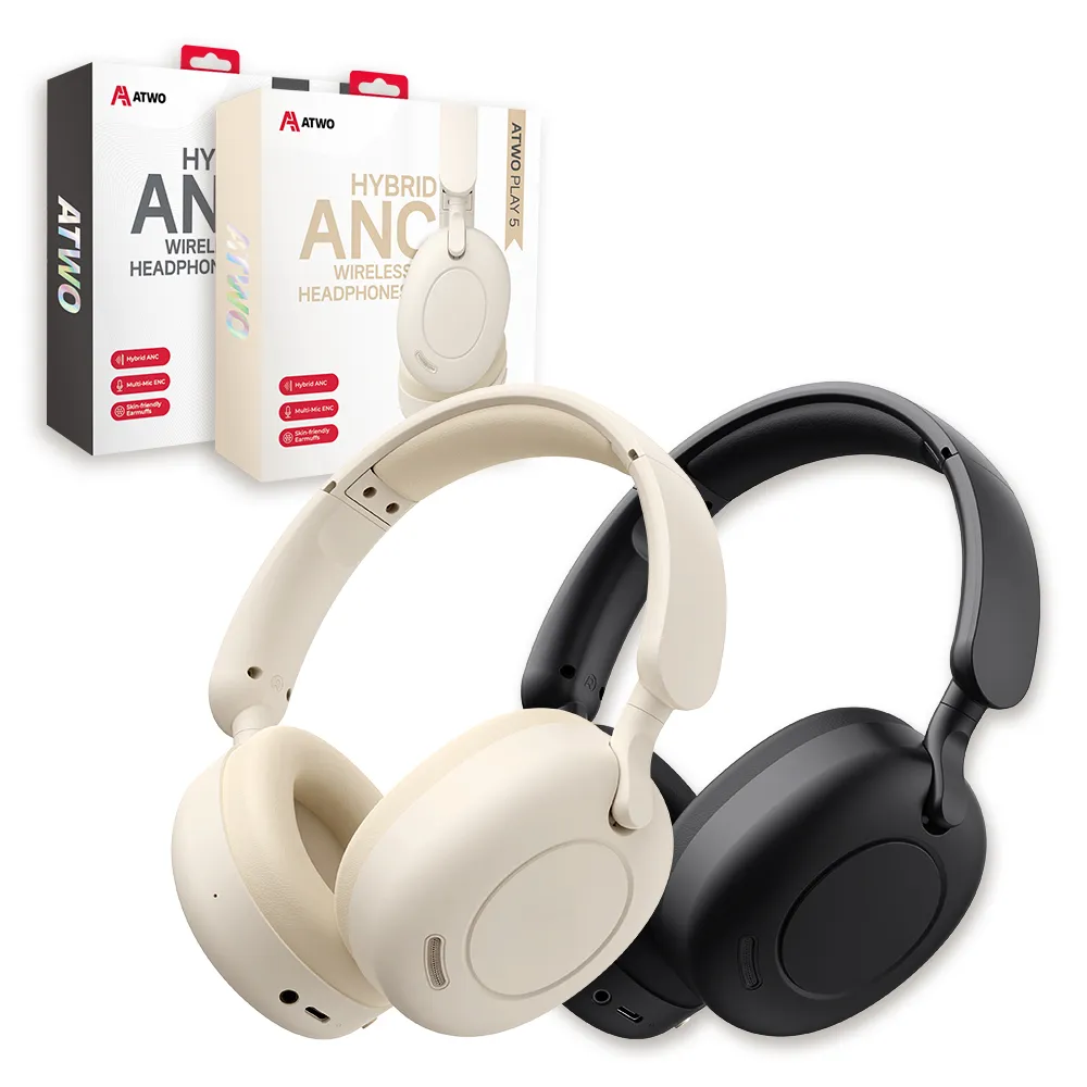 [에이투] ANC노이즈캔슬링 블루투스 헤드폰(노이즈캔슬링,유무선,4모드) PLAY5 (업체별도 무료배송)