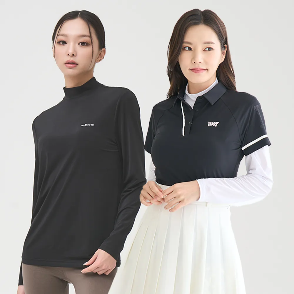 썬마스킨 프리미엄 자외선차단 UV 쿨링 스포츠 골프 여성 반폴라 이너웨어 티셔츠 2color 4size (업체별도 무료배송)