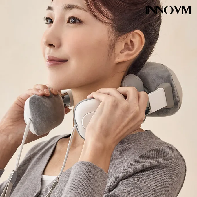 이노브엠 릴렉스핏 안마기 무선 목 어깨 마사지기 승모근 지압기 온열 마사지 IA-N100PN (업체별도 무료배송)