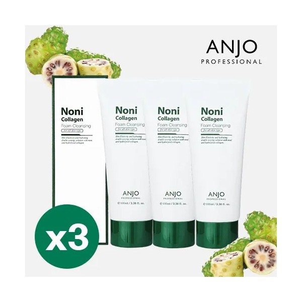 [앙쥬] 노니콜라겐 모공 폼 클렌징 100ml x 3개 (업체별도 무료배송)