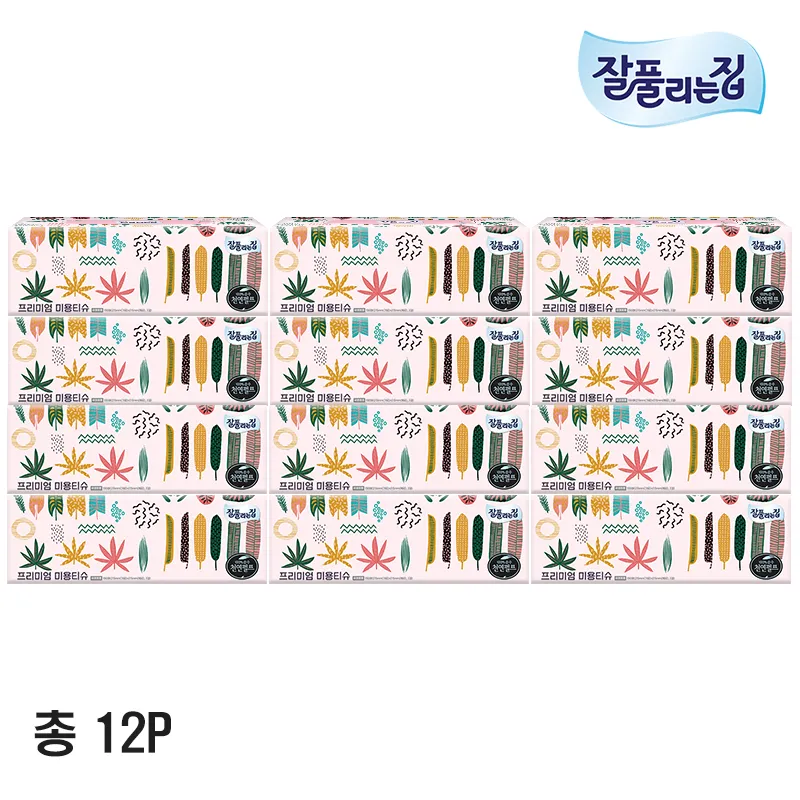 [잘풀리는집] 프리미엄미용티슈150매 12P (업체별도 무료배송)