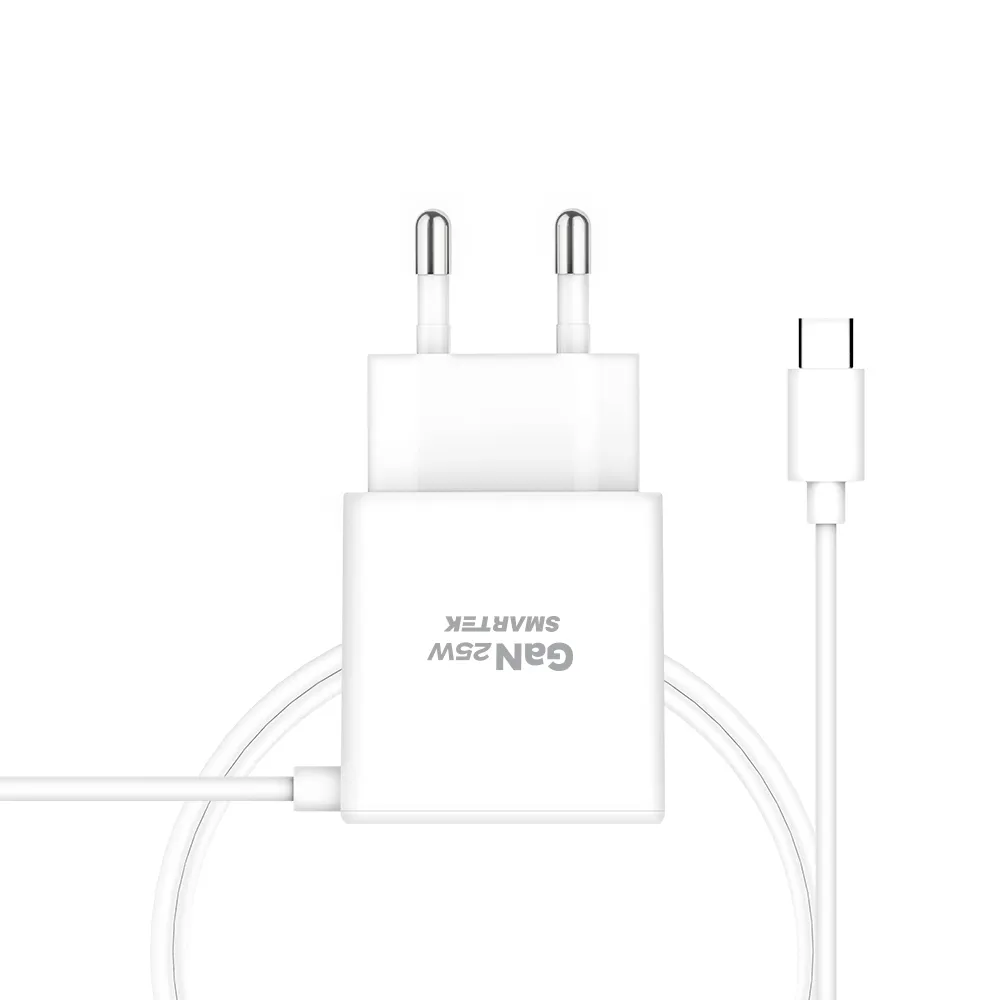 [스마텍] 25W GaN 초고속 일체형충전기 STQC-GAN25W_일체형C타입 (업체별도 무료배송)