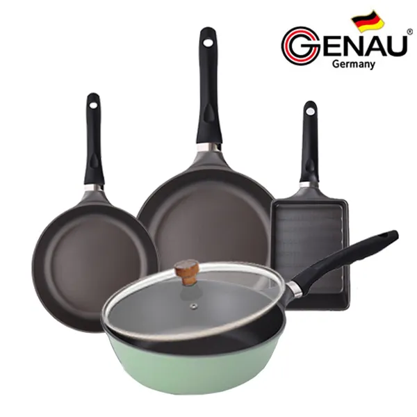 [독일 제너] 프로스 IH 티타늄코팅 후라이팬 20cm, 계란말이팬 20cm, 후라이팬 28cm, 궁중팬 28cm, 유리뚜껑 28cm 5종세트 (업체별도 무료배송)