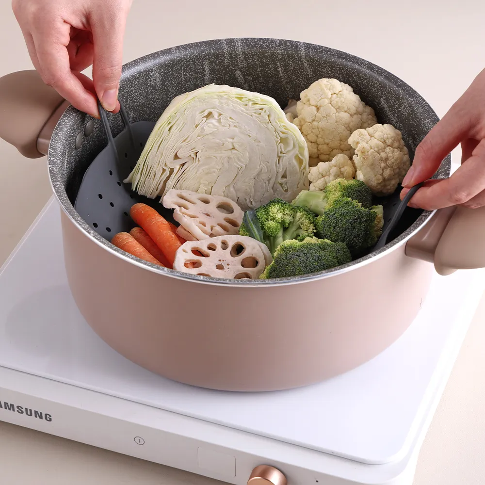 (전자레인지/냄비가능) 부오노 쿠치나 실리콘 찜기 2color (업체별도 무료배송)