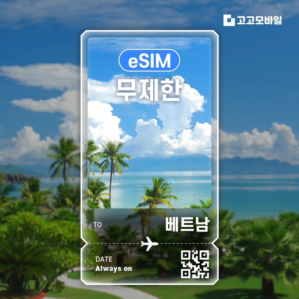 베트남 이심 eSIM 매일 5GB 무제한 (3일/4일/5일/6일) (~18:00 주문 시 당일 발송)