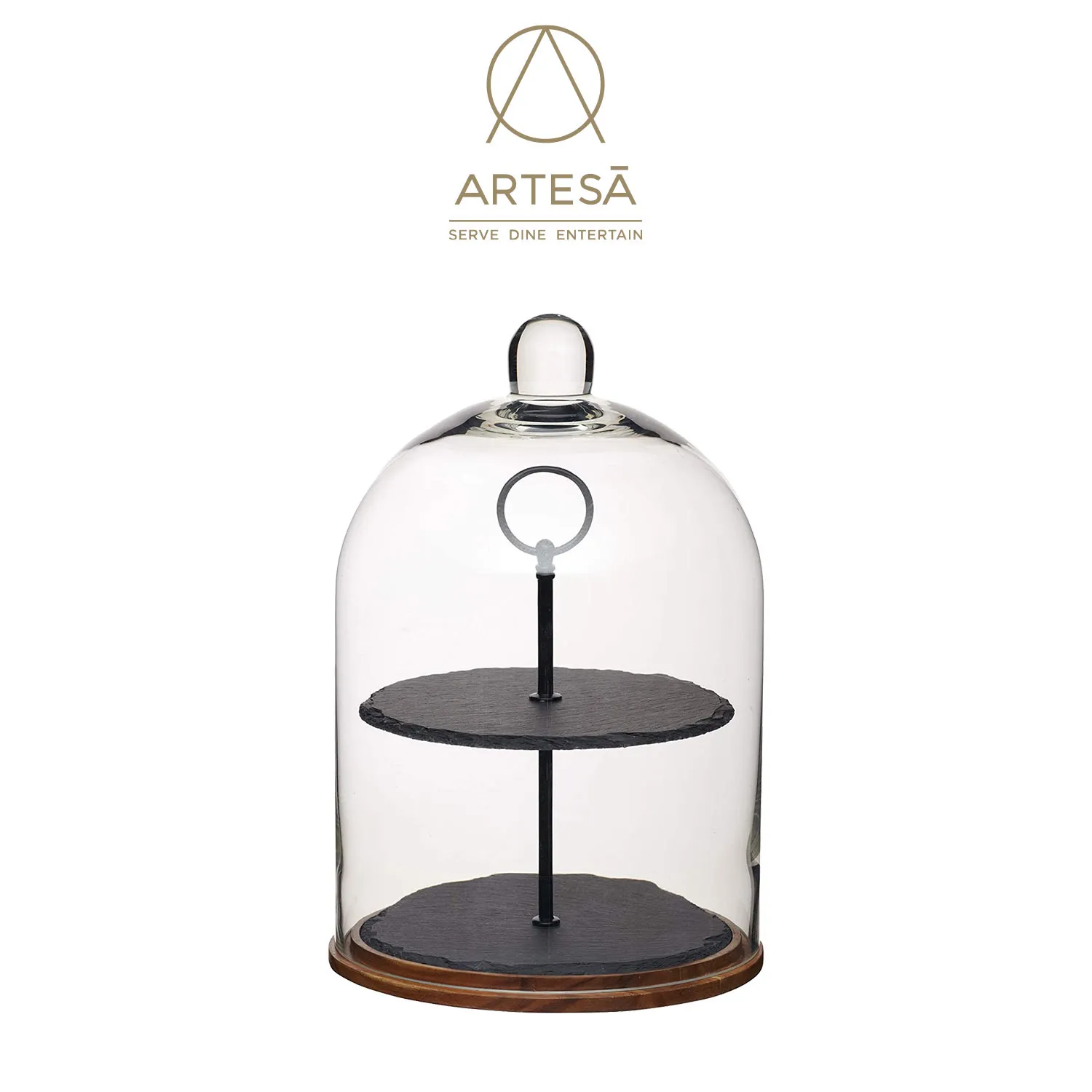 Artesa 돔 2단 서빙 슬레이트 세트 22X31cm(업체별도 무료배송)