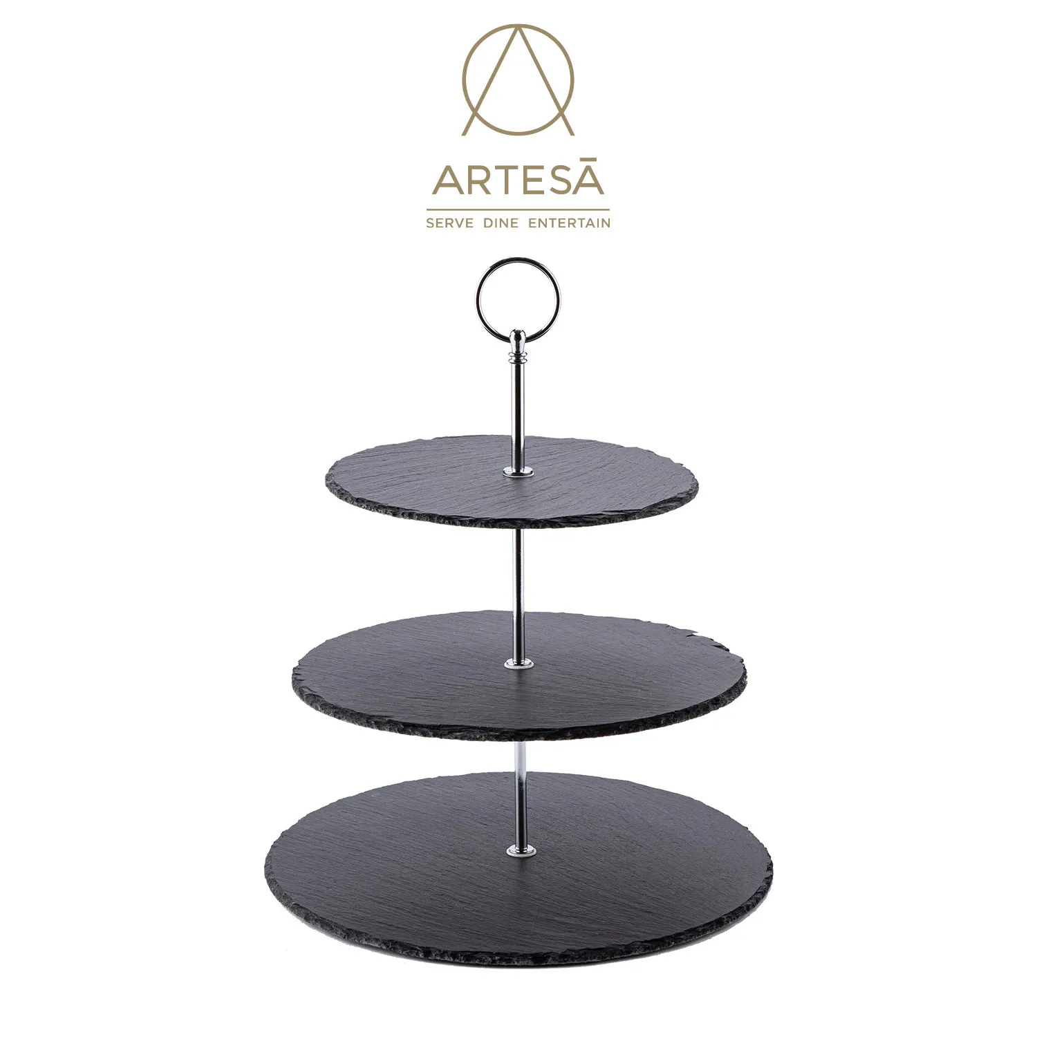 Artesa 원형 3단 서빙 슬레이트 28.5x34.5cm(업체별도 무료배송)