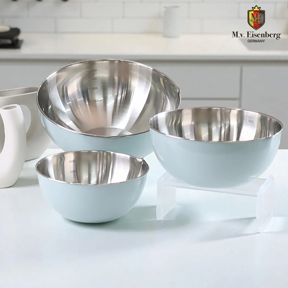 [아이젠베르그] 쿠헨바움 스텐 칼라믹싱볼 3종 (20cm+24cm+28cm) (업체별도 무료배송)