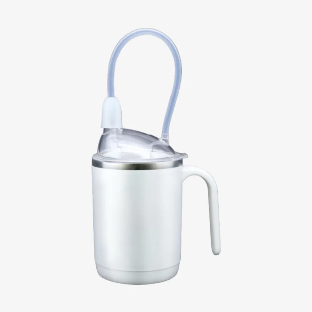 304 스텐 손잡이형 실리콘 빨대컵 450ml (업체별도 무료배송)