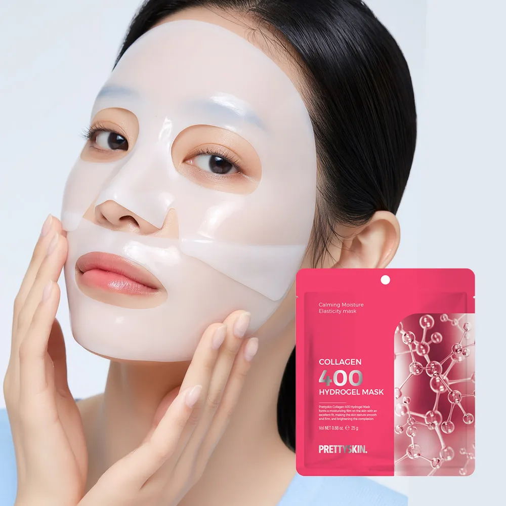 [프리티스킨] [6월10일 순차출고] 콜라겐 400 하이드로겔 마스크팩 25g * 10매 (미백/주름개선 기능성)(업체무료배송)
