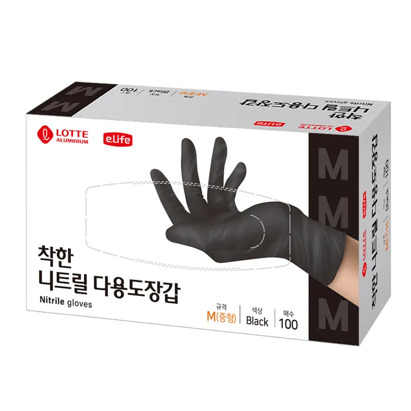 롯데 착한 니트릴장갑 블랙 (업체별도 무료배송)