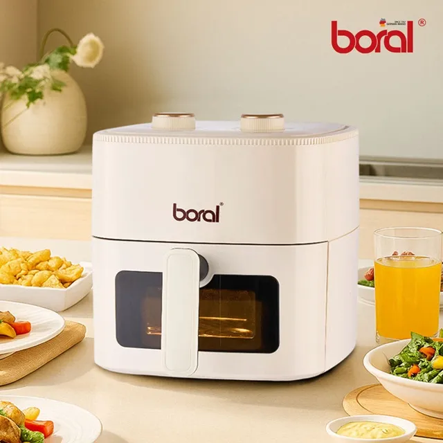 [보랄] 전면부가 보이는 Vislbe 에어프라이어 5L BR-M507AF(업체별도 무료배송)[기획전특가]