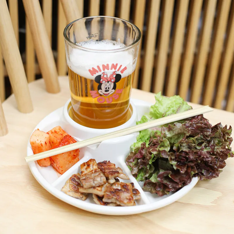 [2개세트] 카밀리아 바베큐 사각 4칸 나눔트레이 안주 캠핑 혼맥 간식 다이어트 접시 (업체별도 무료배송)