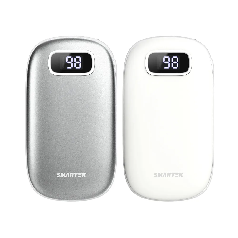 [스마텍] 양면발열 충전식 손난로 보조배터리 5000mAh (LED화면/C타입충전/2단온도조절) ST-HW3 (업체별도 무료배송)