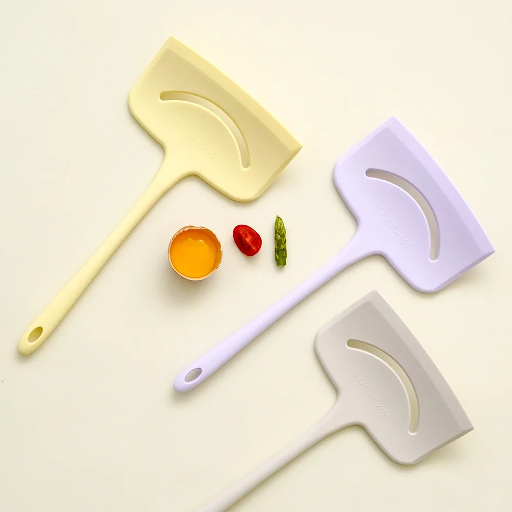 [1+1][모노테일] 스마일 실리콘 와이드 뒤집개 (색상선택)(업체별도 무료배송)