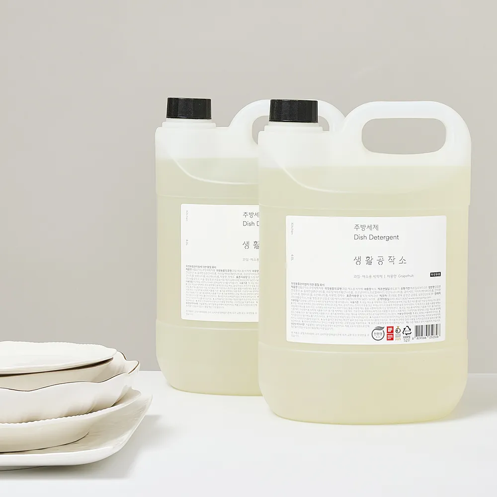[생활공작소] 친환경 대용량 주방세제 4L+4L (업체별도 무료배송)