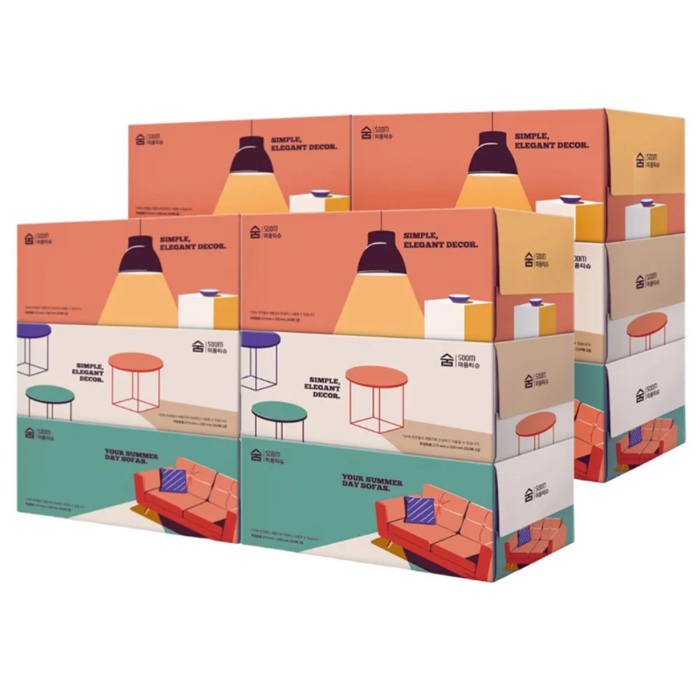 [혜택가 9,435원][천연펄프] 숨 각티슈 250매x12각/9각/6각 (업체별도 무료배송)