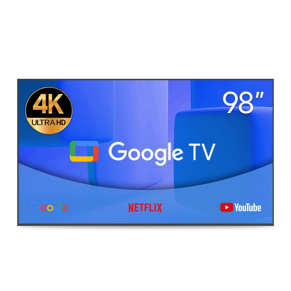 와우피프티 248cm(98인치) UHD LED 구글 스마트 대형 중소기업 벽걸이 겸용 티비 (업체별도 무료배송)