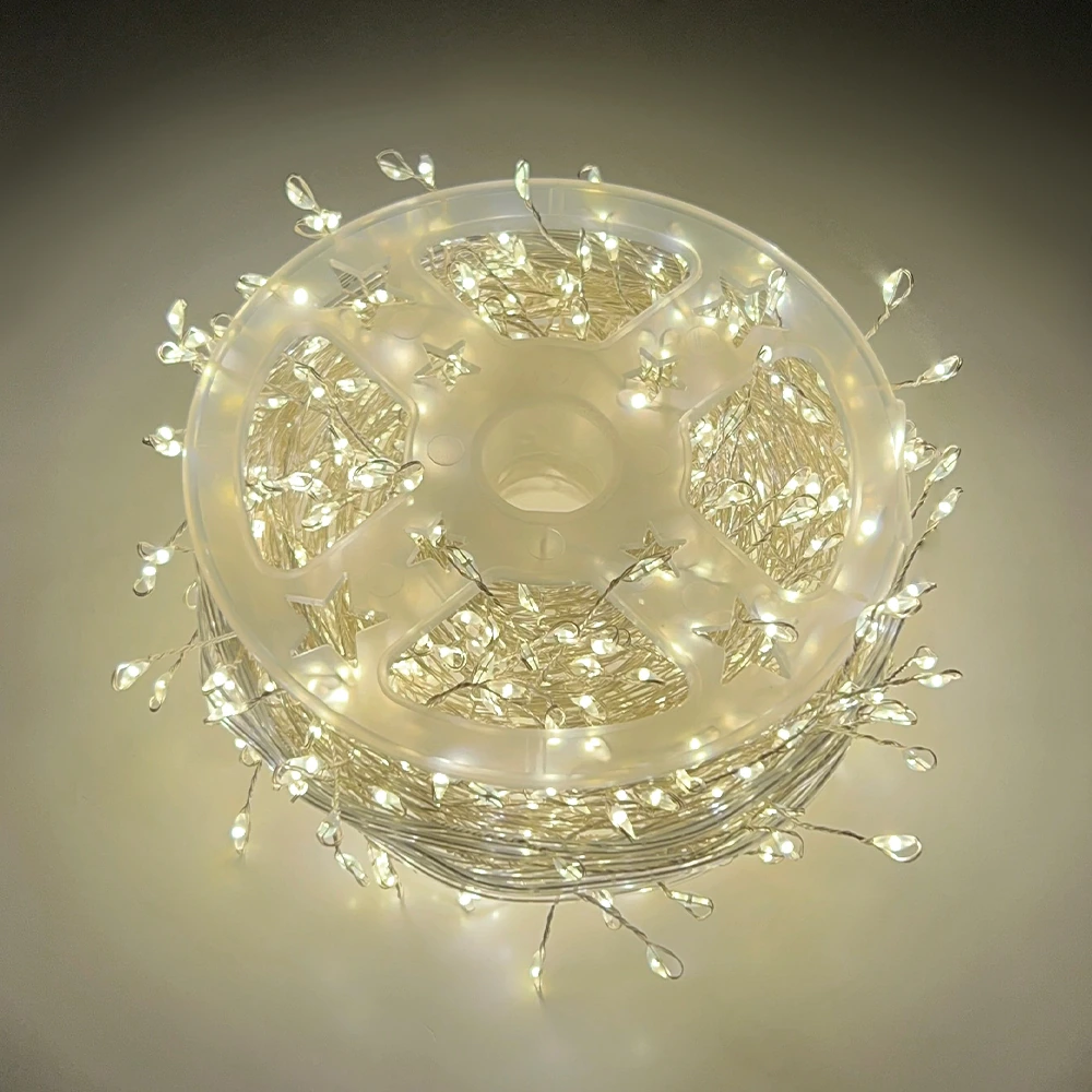 지네전구 500구 크리스마스 트리 전구 LED (조명 리모컨 어댑터 롤 포함) (업체별도 무료배송)